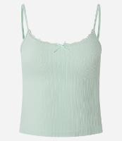 Blusa Texturizada em Seamless de Alcinha com Renda e Lacinho - 1