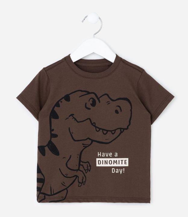 Camiseta Infantil com Estampa de Dinossauro - Tam 1 a 6 Anos - 1