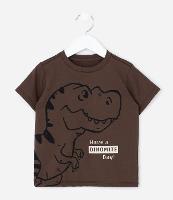 Camiseta Infantil com Estampa de Dinossauro - Tam 1 a 6 Anos - 1