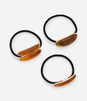 Kit 03 Elásticos De Cabelo com Aviamento em Resina - 1