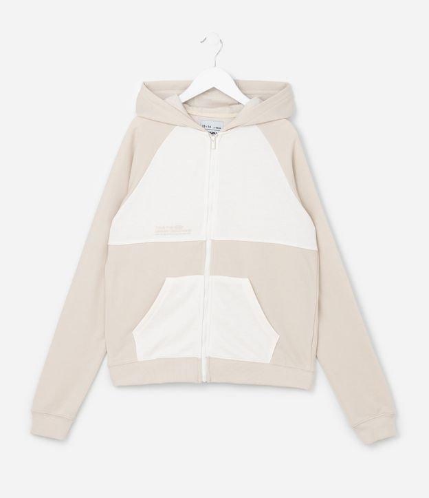 Jaqueta Infantil com Bolsos e Recortes Contrastantes - Tam 5 a 14 Anos - 1