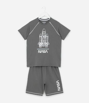 Pijama Infantil com Estampa NASA - Tam 5 a 14 Anos