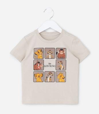 Camiseta Infantil com Estampa Rei Leão - Tam 1 a 6 Anos