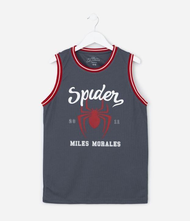 Regata Infantil de Basquete em Microfibra Basquete  Spider Man - Tam 5 a 14 Anos - 1