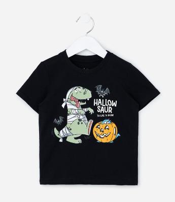 Camiseta Infantil com Estampa Dino Múmia - 1 a 6 Anos