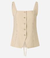 Colete Alfaiataria em Viscose com Decote Quadrado e Amarração nas Costas - 2