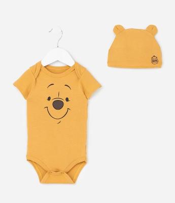 Body Infantil com Estampa Ursinho Pooh - Tam 0 a 18 meses
