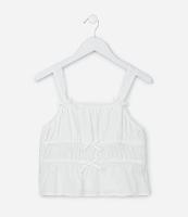 Blusa Infantil em Tricoline com Lacinhos - Tam 5 a 14 Anos - 1