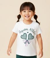 Blusa Infantil com Estampa de Raquetes Pequena Atleta - Tam 1 a 6 Anos - 2