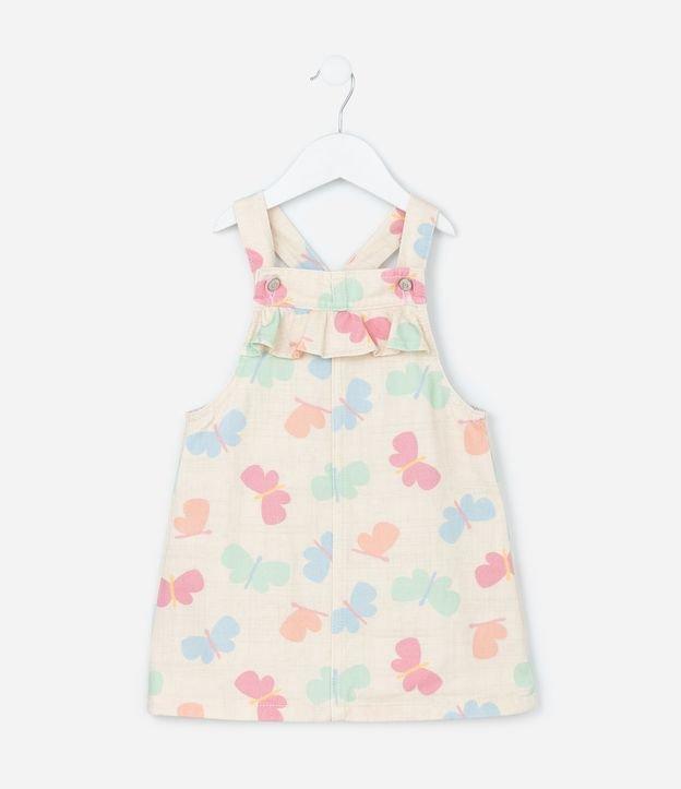 Salopete Infantil em Sarja Borboleta com Estampa de Borboletas 1 a 6 Anos - 1