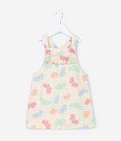 Salopete Infantil em Sarja Borboleta com Estampa de Borboletas 1 a 6 Anos - 1