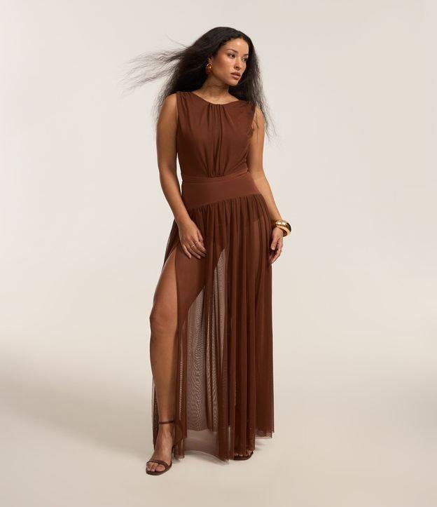 Saia Longa em Tule com Pala e Cinturão - 2