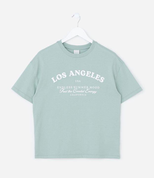 Camiseta Over Infantil com Estampa Letterng Los Angeles - Tam 7 a 16 Anos - 1