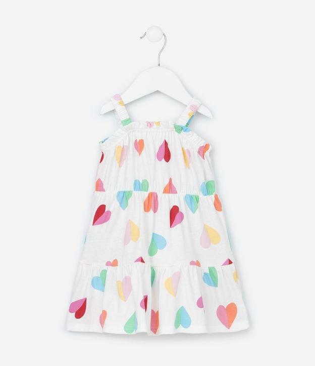 Vestido Infantil com Estampa Corações - Tam 0 a 18 meses - 1
