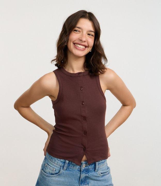 Regata em Ribana com Botões Frontais - 1