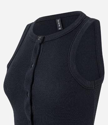 Regata em Ribana com Botões Frontais