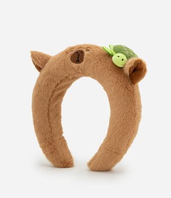 Tiara Infantil com Bordado Capivara e Tartaruga - Tam Único
