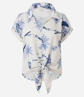 Blusa em Piquet com Estampa Coqueiros - 1