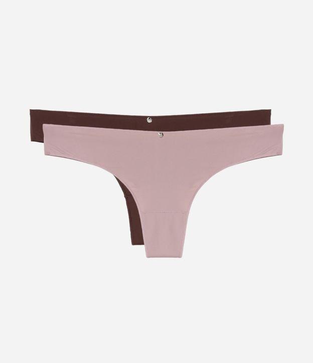 Kit 02 Calcinhas Biquíni Fio Duplo em Microfibra - 1