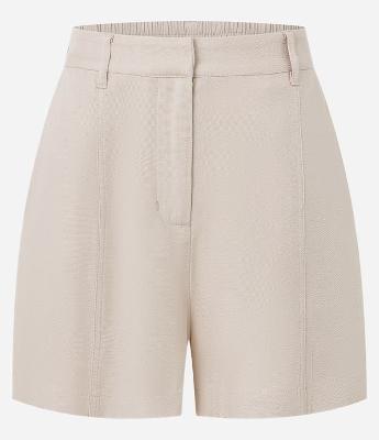 Short Curto Alfaiatado em Viscose Twill