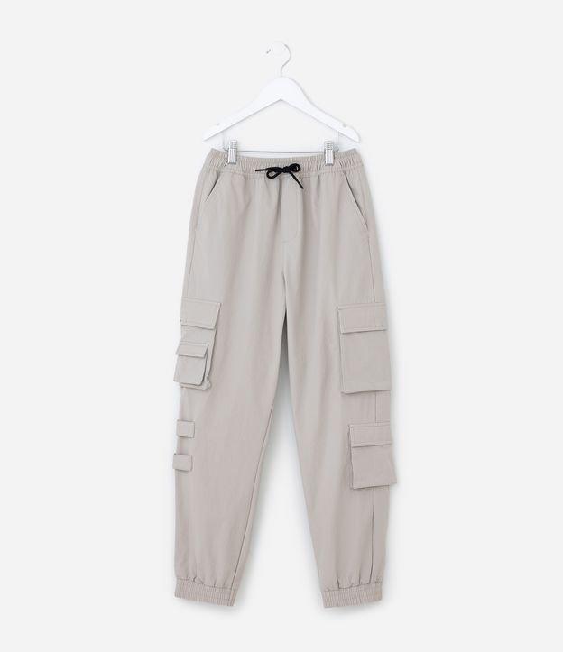 Calça Infantil em Microfibra com Bolsos e Velcro - Tam 5 a 14 Anos - 1