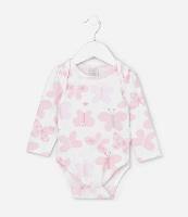 Body Infantil com Estampa de Borboletas - Tam 0 a 18 Meses - 1