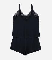 Pijama Short Doll em Liganete com Detalhe de Renda Curve & Plus Size - 2