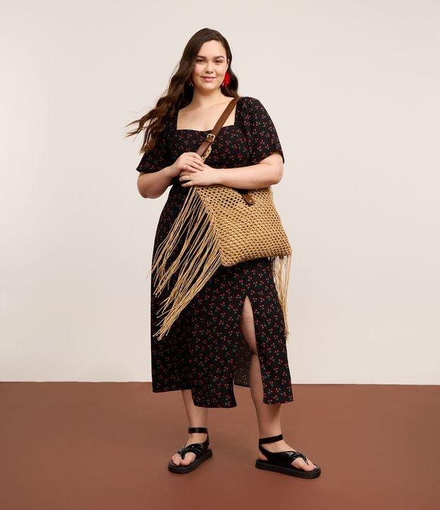 Vestido Midi em Crepe com Estampa de Cerejinhas Curve & Plus Size - 2