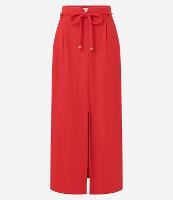 Saia Longa em Viscolinho com Cinto Encapado - 1