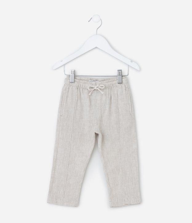 Calça Infantil com Linho e Cós Elástico - Tam 1 a 6 anos - 1
