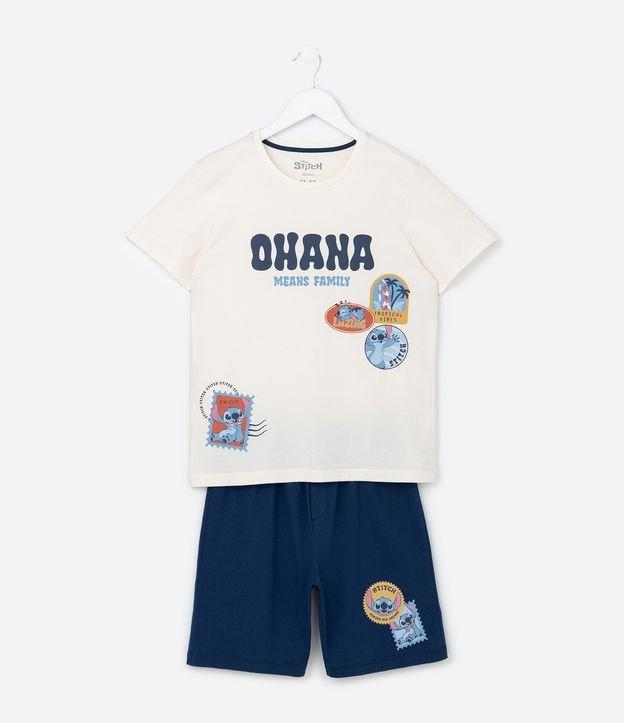 Pijama Infantil com Estampa do Stitch Ohana - Tam 2 a 14 Anos - 1