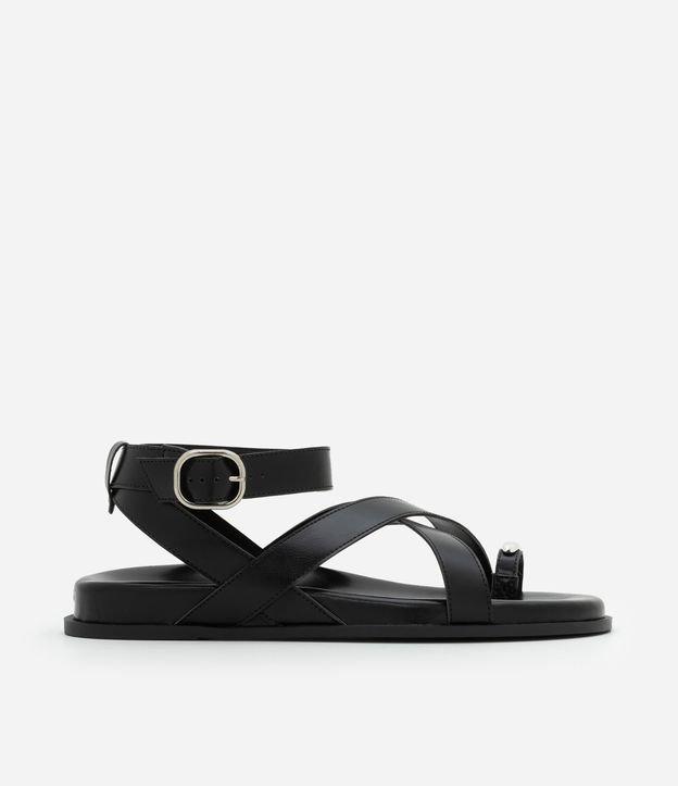 Sandália Rasteira Sport com Dedeira Detalhe Bold - 1