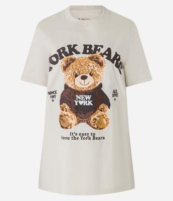 Camiseta em Algodão com Estampa Ursinho York Bears