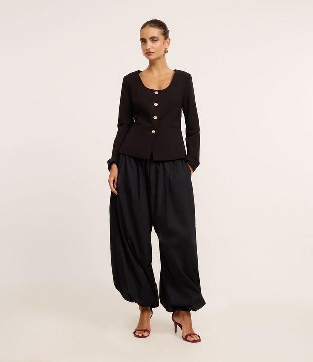 Calça Aladim em Tricoline com Elástico no Cós - 1