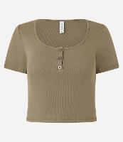 Blusa em Ribana com Botões no Decote - 1