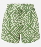 Short Runner com Linho Estampado Geométrico - 1