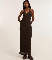 Vestido Longo em Tricô com Decote Frente Única - 1