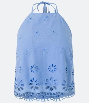 Blusa Curta Frente Única Estampa Floral Barra Detalhada