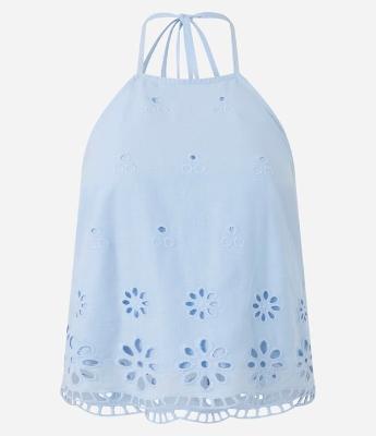 Blusa Curta Frente Única Estampa Floral Barra Detalhada