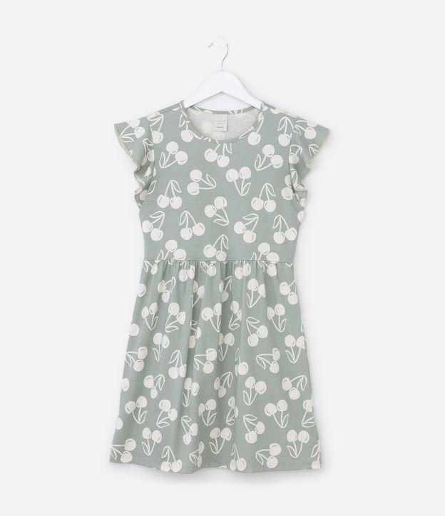 Vestido Infantil com Estampa Cerejas - Tam 5 a 14 Anos - 1