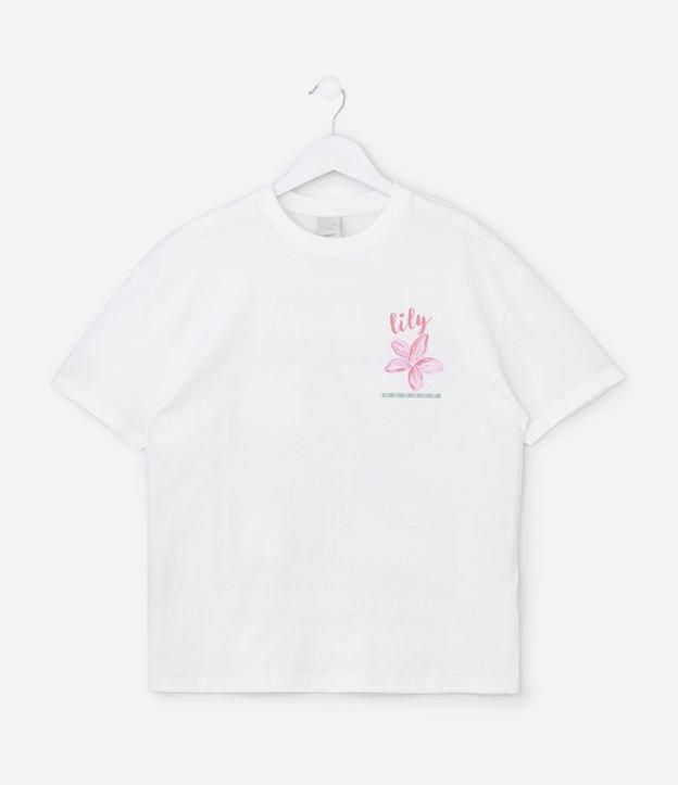 Camiseta Infantil com Estampa Floral - Tam 5 a 14 Anos - 1