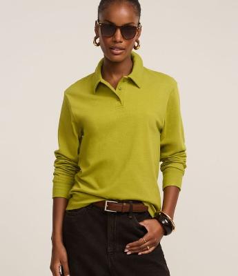 Blusa Texturizada em Algodão com Gola Polo