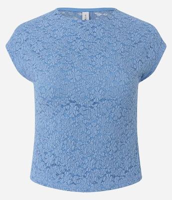 Blusa Regular com Textura e Manga Copinho