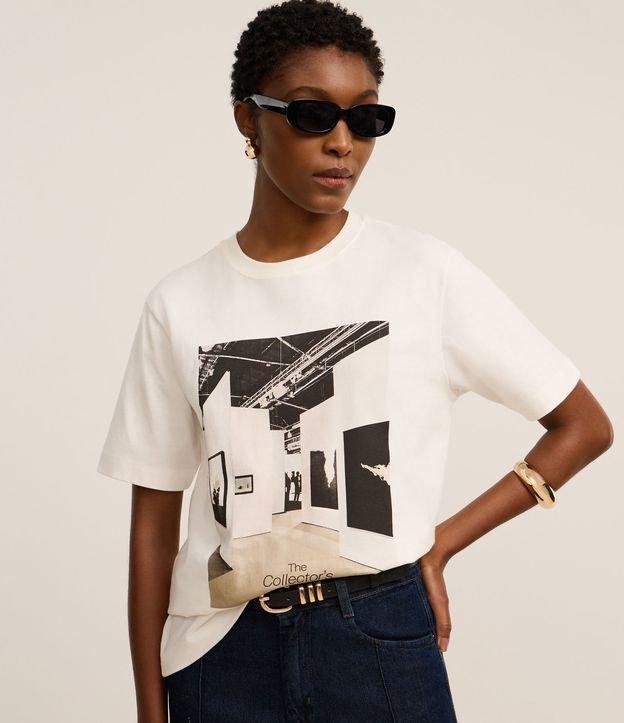 Camiseta em Algodão com Estampa Galeria de Arte - 2