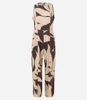 Macacão em Viscose com Alça Larga e Bordado Folhagem - 1