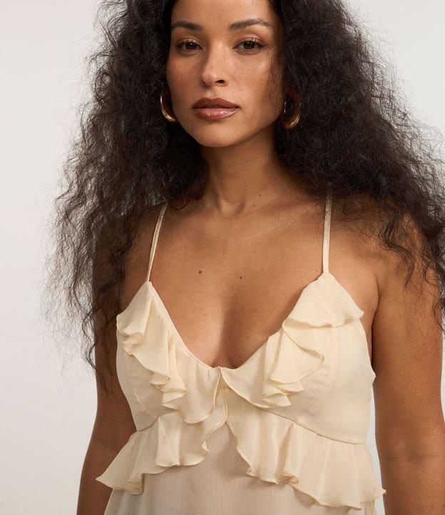 Blusa em Chiffon com Babados e Barra Assimétrica - 2