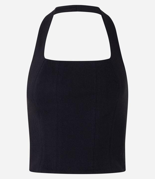 Blusa Cropped em Bengaline Frente Única - 1