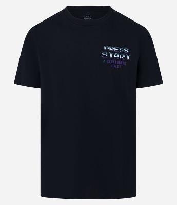Camiseta Regular em Algodão com Estampa de Capivara e Lettering Arcade Games