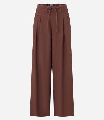 Calça Wide Leg Alfaiatada com Amarração