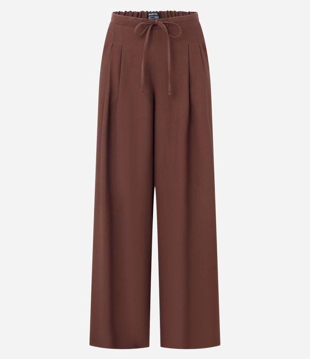 Calça Wide Leg Alfaiatada com Amarração - 1